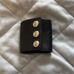 Black Leather Gauntlet/Wallet